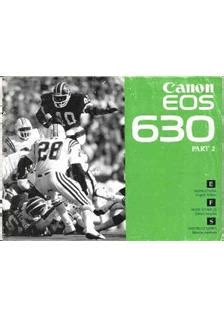 Canon EOS 630 Printed Manual