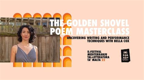 The Golden Shovel Poem Masterclass, Sant Iermu Belt Valletta, August 25 ...