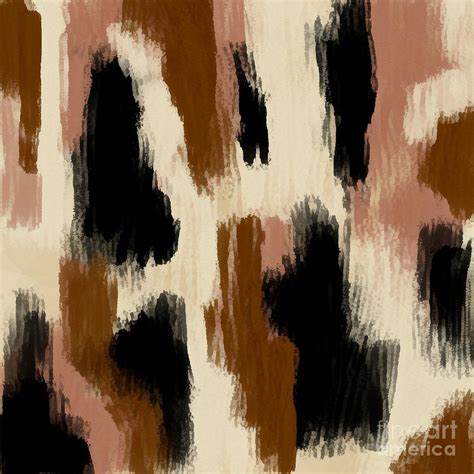 Brown Black and Tan Digital Drag Abstract Painting Digital Art by ...