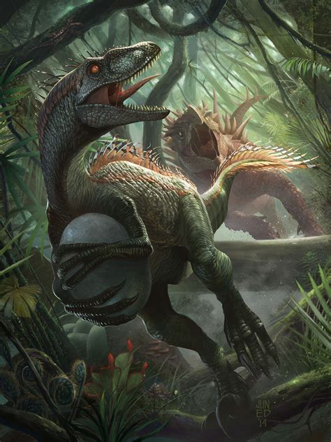 ArtStation - 小偷猛禽，Junaidi Lim Prehistoric Wildlife, Prehistoric World, Prehistoric Creatures ...