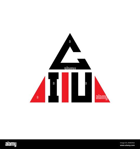 CIU triangle letter logo design with triangle shape. CIU triangle logo ...