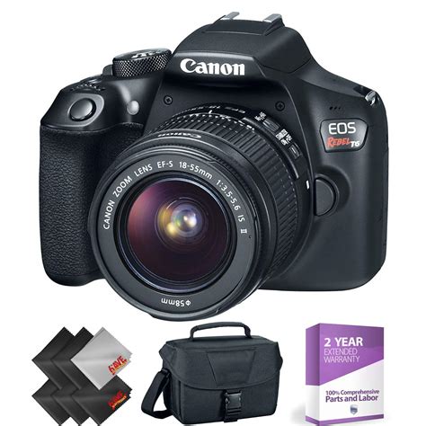 Canon EOS Rebel T6 DSLR Camera with 18-55mm Lens + Essential Accessories Bundle 738283384097 | eBay