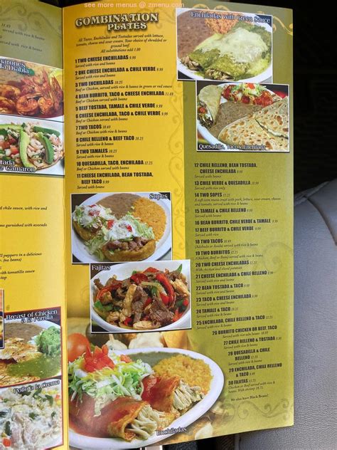 Menu at La Costa Mexican Restaurant, Fortuna