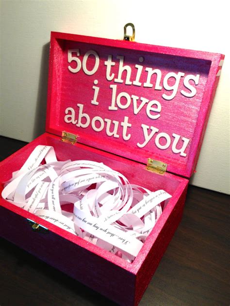 Valentine’s Day: 50 Things I Love About You | Birthday gifts for boyfriend, Birthday gifts for ...