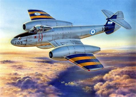 Gloster Meteor Mk IV Fuerza Aérea Argentina (Stan Hajek) Navy Aircraft, Jet Aircraft, Aircraft ...