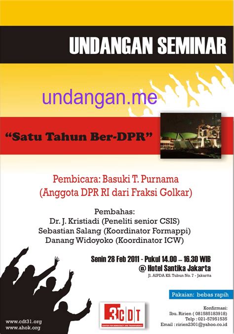 Contoh Surat Undangan Seminar Terbaru | UNDANGAN.ME