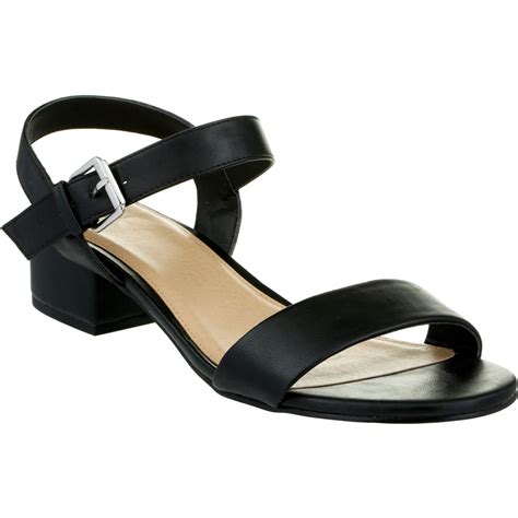 B Collection Women's Low Heel Sandals - Black | BIG W