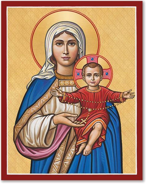 Our Lady of the Rosary Icon | Our lady of rosary, Monastery icons, Rosary