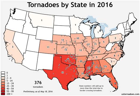 2016-Tornado-Map-by-State-May18 - U.S. Tornadoes