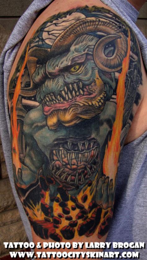 Tattoo City Skin Art Studio : Tattoos : Half-Sleeve : Blue Demon from Hell