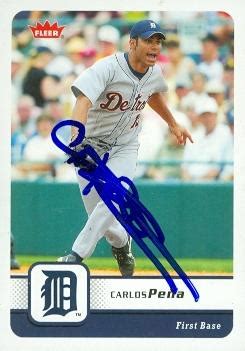 Carlos Pena autographed Baseball Card (Detroit Tigers) 2006 Fleer #346