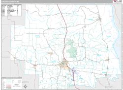 Lincoln County, MO Wall Map Premium Style by MarketMAPS