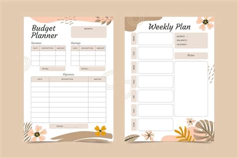 Free Vector | Beautiful budget planner template