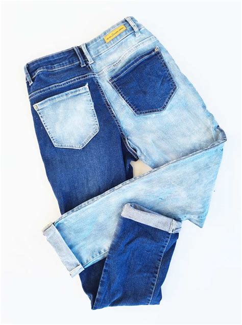 HOW TO Bleach Your Jeans | Two Tone one leg Fashion Trend FASHION DIY | Now thats Peachy