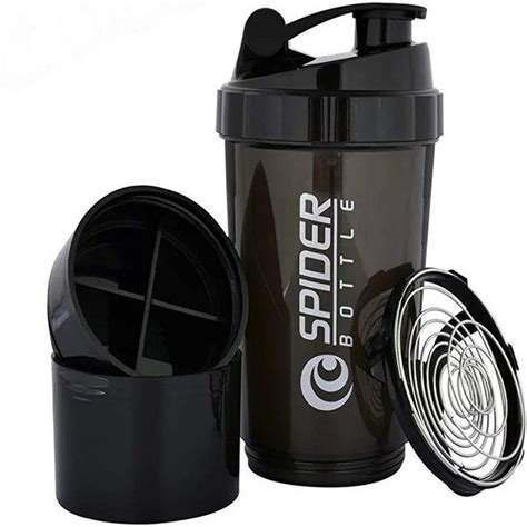 Protein Shaker and Drinking Bottle With Supplement & Pill Holder - Full Black | Shop Today. Get ...