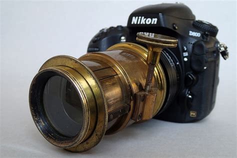 5-inch brass projection lens in focussing mount on Nikon D800 nº 5 ...