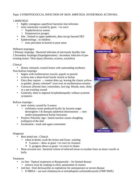 Ecthyma Impetigo