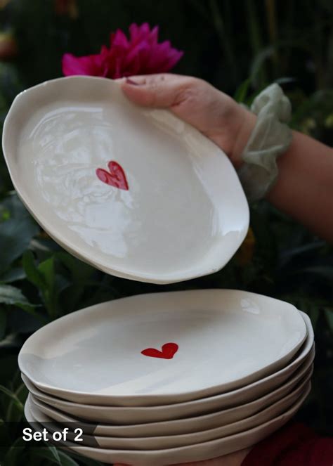 Get Heart Plates - Set of 2 at ₹ 1499 | LBB Shop