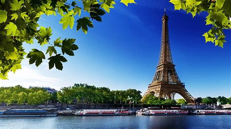 1920x1080px | free download | HD wallpaper: Eiffel Tower, Paris, France, water, tree, plant ...