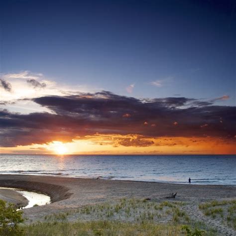 Awesome sunset on Lake Michigan.