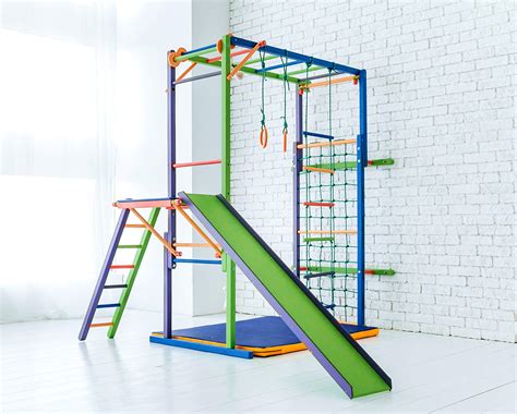 EZPLAY Koala Indoor Jungle Gym – Sturdy Climbing Playset, Foldable Kids Play Area with Monkey ...