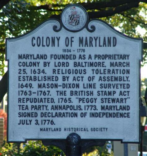 Colony Of Maryland - Aberdeen, MD - Maryland Historical Markers on ...