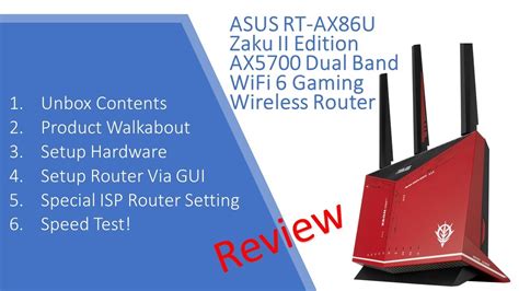 ASUS RT AX 86U AX5700 Dual Band Wifi 6 Gaming Wireless Router : Unbox, Setup & Check Speedtest ...