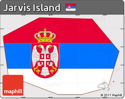 Free Flag Simple Map of Jarvis Island