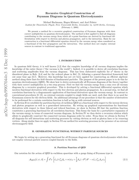 (PDF) Recursive Graphical Construction for Feynman Diagrams of Quantum ...