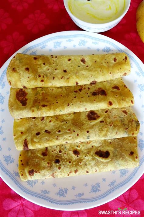 Aloo Methi Paratha - Swasthi's Recipes