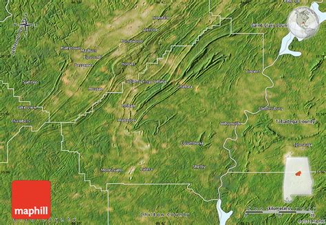 Satellite Map of Shelby County