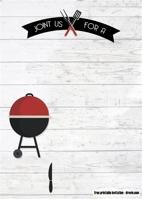 FREE Printable BBQ Birthday Invitation Templates Party Font, Free Printable Birthday Invitations ...