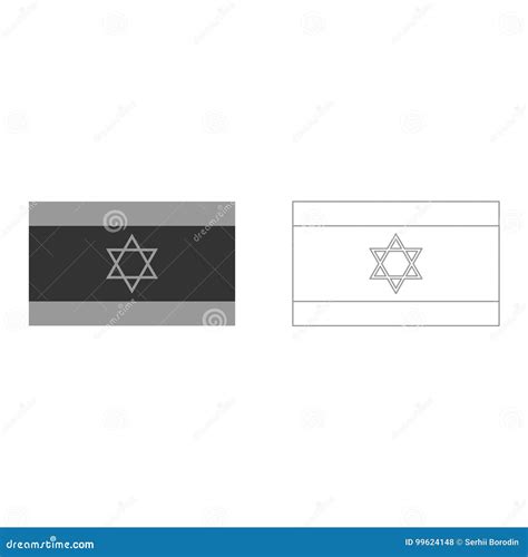 Flag of Israel it is Icon . Stock Vector - Illustration of david, color: 99624148