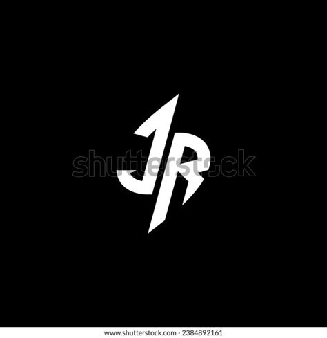 Jr Monogram Esport Logo Design Cool Stock Vector (Royalty Free ...