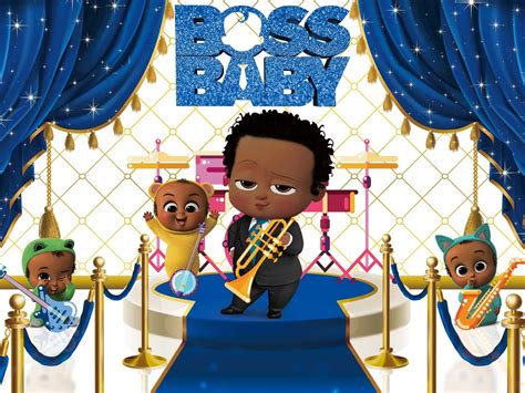 Buy Boss Baby Backdrop | Birthday | African American Boy | Black ...