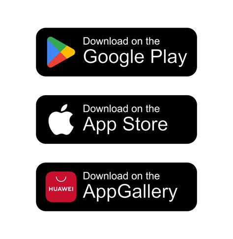 Set of buttons Google Play, App Store, AppGallery 26775602 Vector Art at Vecteezy