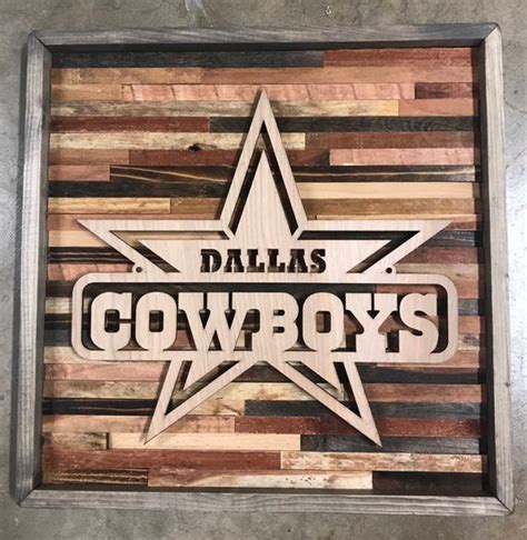 Rustic sports decor Dallas Cowboys wall art | Etsy