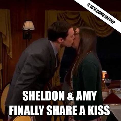 Sheldon & Amy Finally Share A Kiss | @15secondsofpop