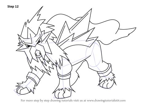 How to Draw Entei from Pokemon (Pokemon) Step by Step ...