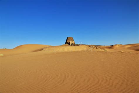 The Ancient Pyramids of Meroe in Sahara Desert, Sudan Stock Photo ...