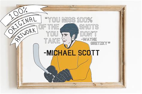 Wayne Gretzky / Michael Scott Inspirational Quote the Office - Etsy