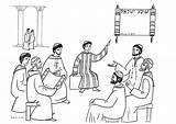 Jesus Teaching In The Synagogue Coloring Page Coloring Pages sketch template