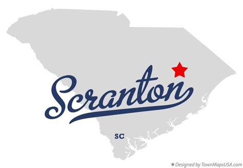 Map of Scranton, SC, South Carolina