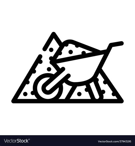 Sand building material line icon Royalty Free Vector Image