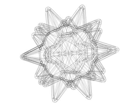 Wireframe Shape Stellated Truncated Icosahedron 3D Printing Model ...