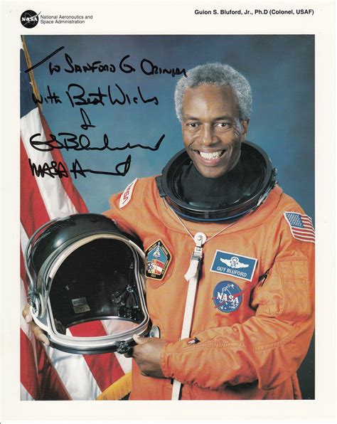 Guion Bluford Signed Autographed NASA Color 8x10 Photo - Space