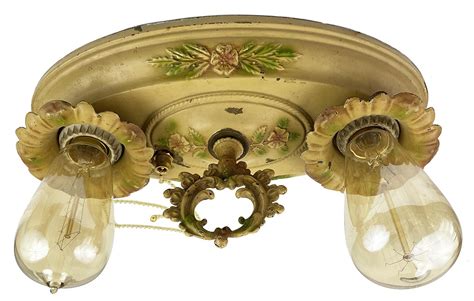 Historic Houseparts, Inc. > Antique Polychrome Flush Mount Ceiling ...