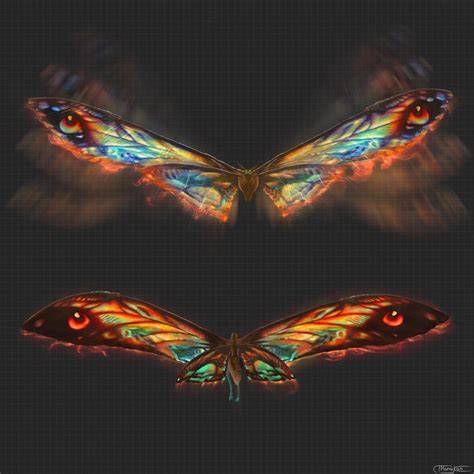 Mothra Wings Pattern Of Godzilla Belly Dance Unique ...