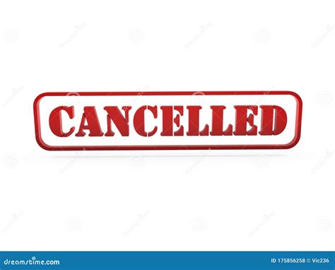 The Word Cancelled on a White Background Stock Illustration ...