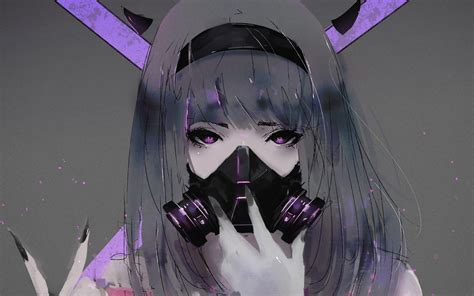 Anime, Girl, Gas Mask, 4K, 3840x2160, #13 Wallpaper PC Desktop